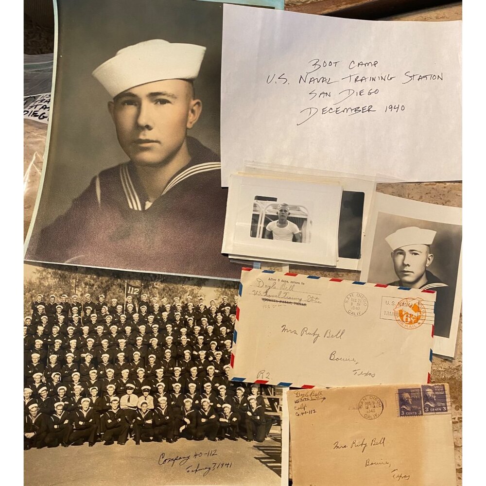 U.S. Naval Training Station San Diego Letters & Photos From 1940
